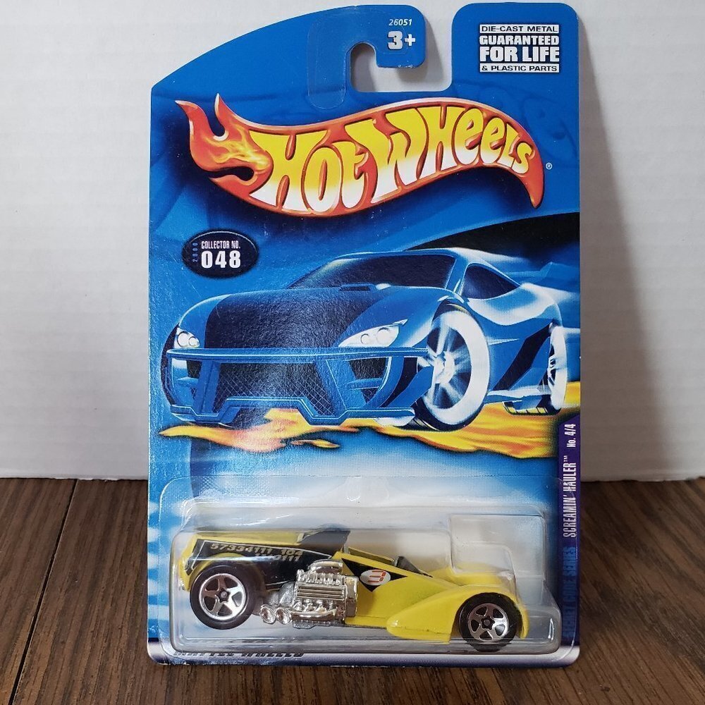 Hot Wheels 2000 Secret Code Series Screamin’ Hauler Yellow 5SP #048